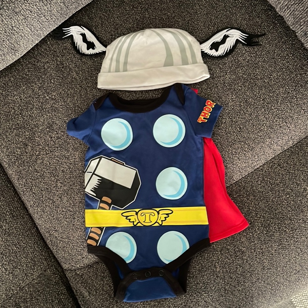 Thor baby onesie & cap